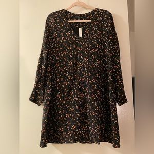 Madewell x Sezane Black Floral dress